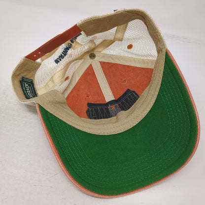 Legacy Trucker Hat Orange One Size Martha's Vineyard Backwater Trading Co Mesh