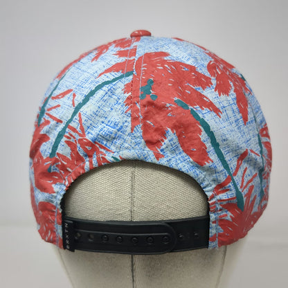 Brixton 5 Panel Blue Hat One Size Tropical Hula Girl Palm Tree Rope Nylon Print