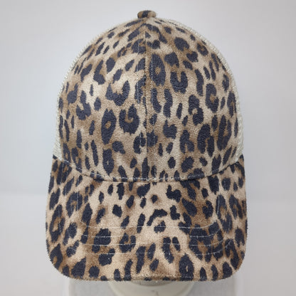 C.C Exclusives Trucker Hat Multi One Size Ponytail Leopard Animal Print
