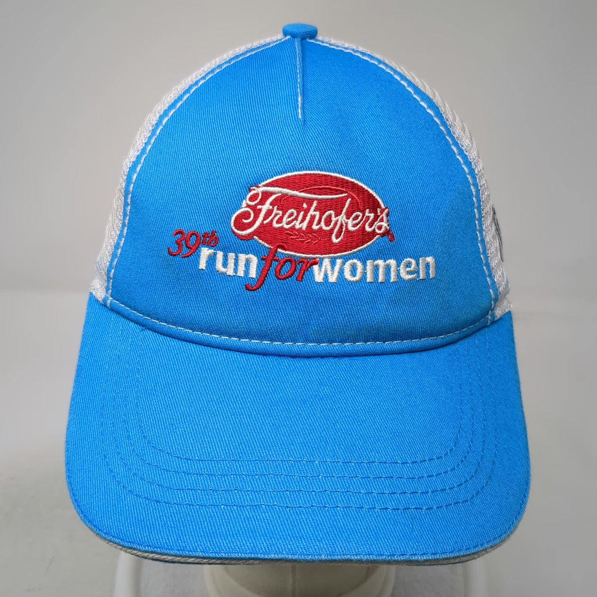 5 Panel Blue Hat One Size Freihofer's 39th Run for Women Mesh Strapback Race