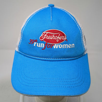 5 Panel Blue Hat One Size Freihofer's 39th Run for Women Mesh Strapback Race