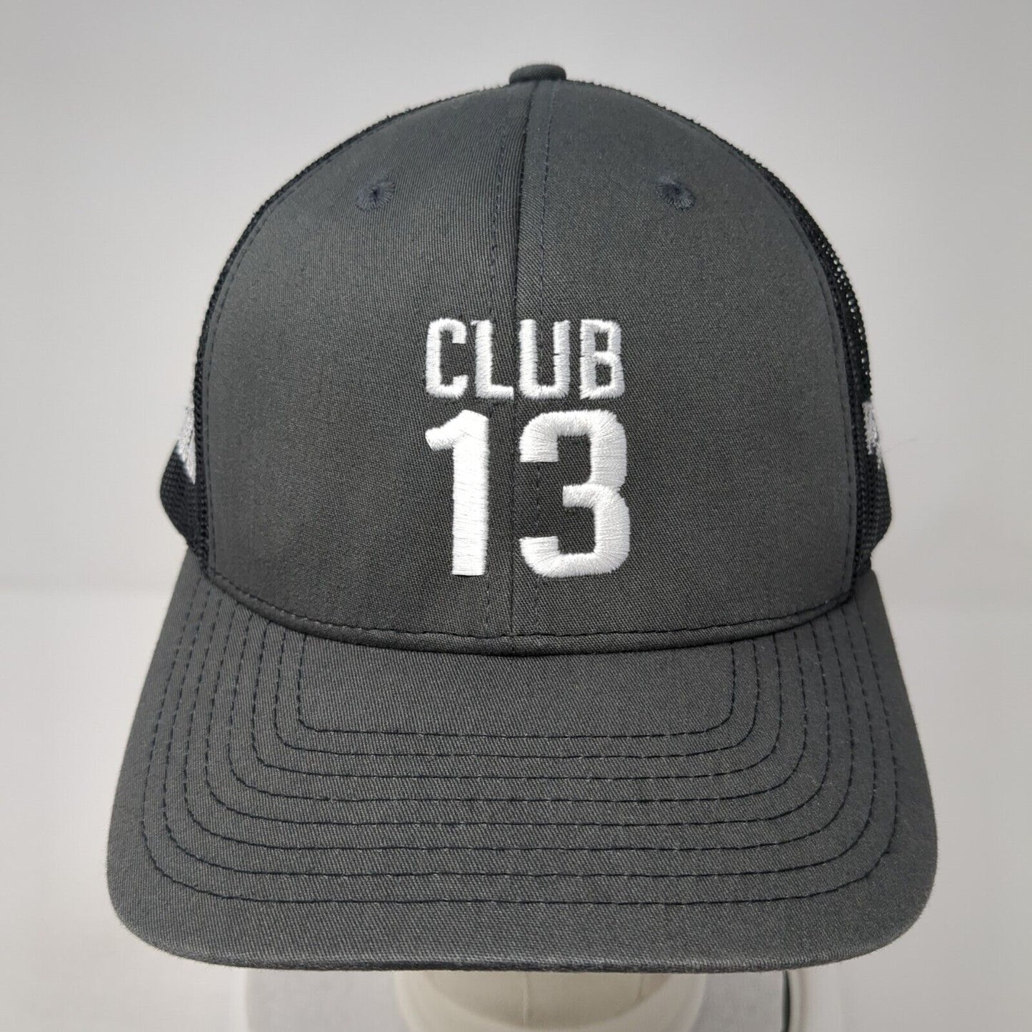 Club 13 Snapback Trucker Hat Gray One Size Bryan Casey Construction