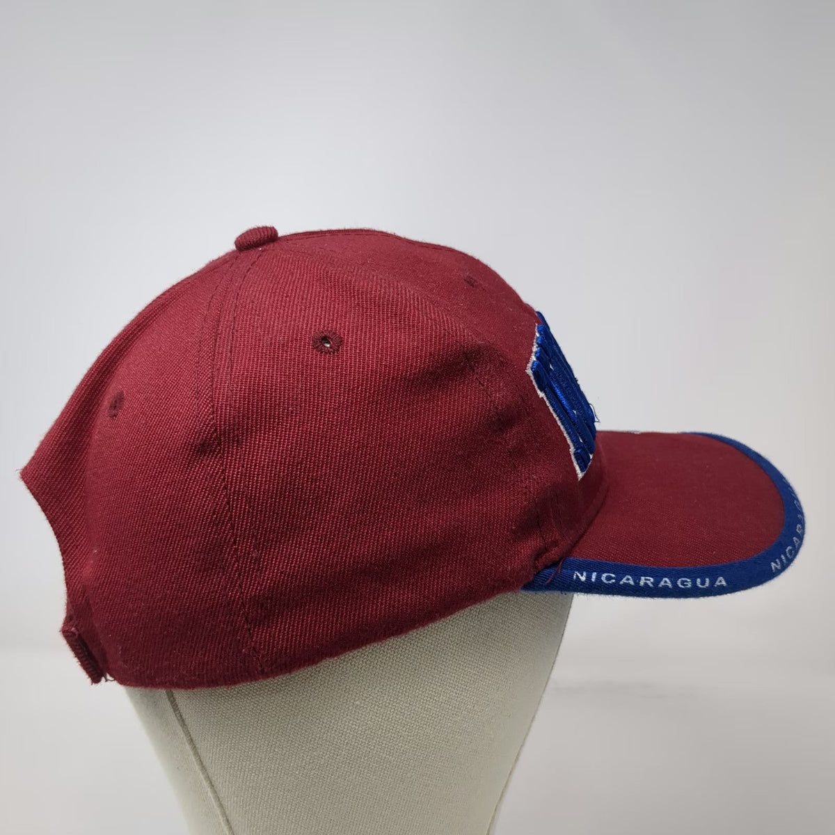 Nicaragua Baseball Cap Red One Size Strapback Flag Patch Country Embroidered Hat