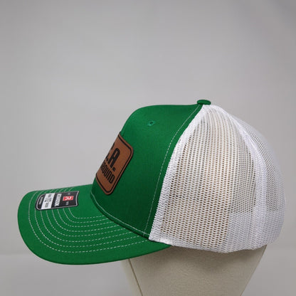 J.C.A. Underground Snapback Trucker Hat Green OS Adjustable Mesh Back Richardson