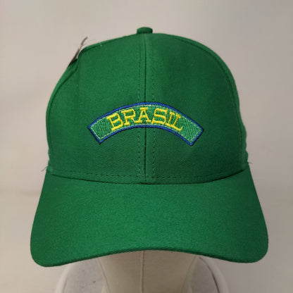 Authentic Brasil Brazil Slideback Hat Green Embroidered Logo W/Tags