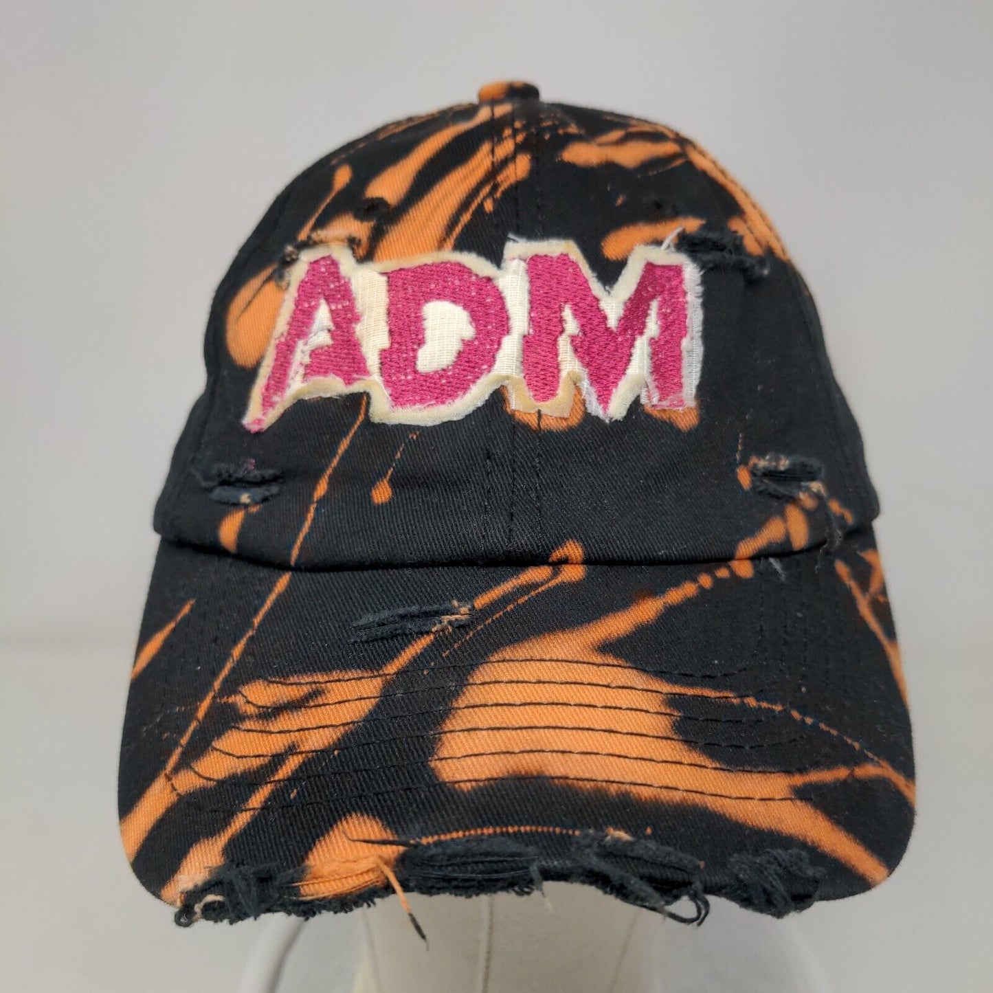 ADM Slideback Hat Multicolor One Size Adjustable Embroidered Distressed Cotton