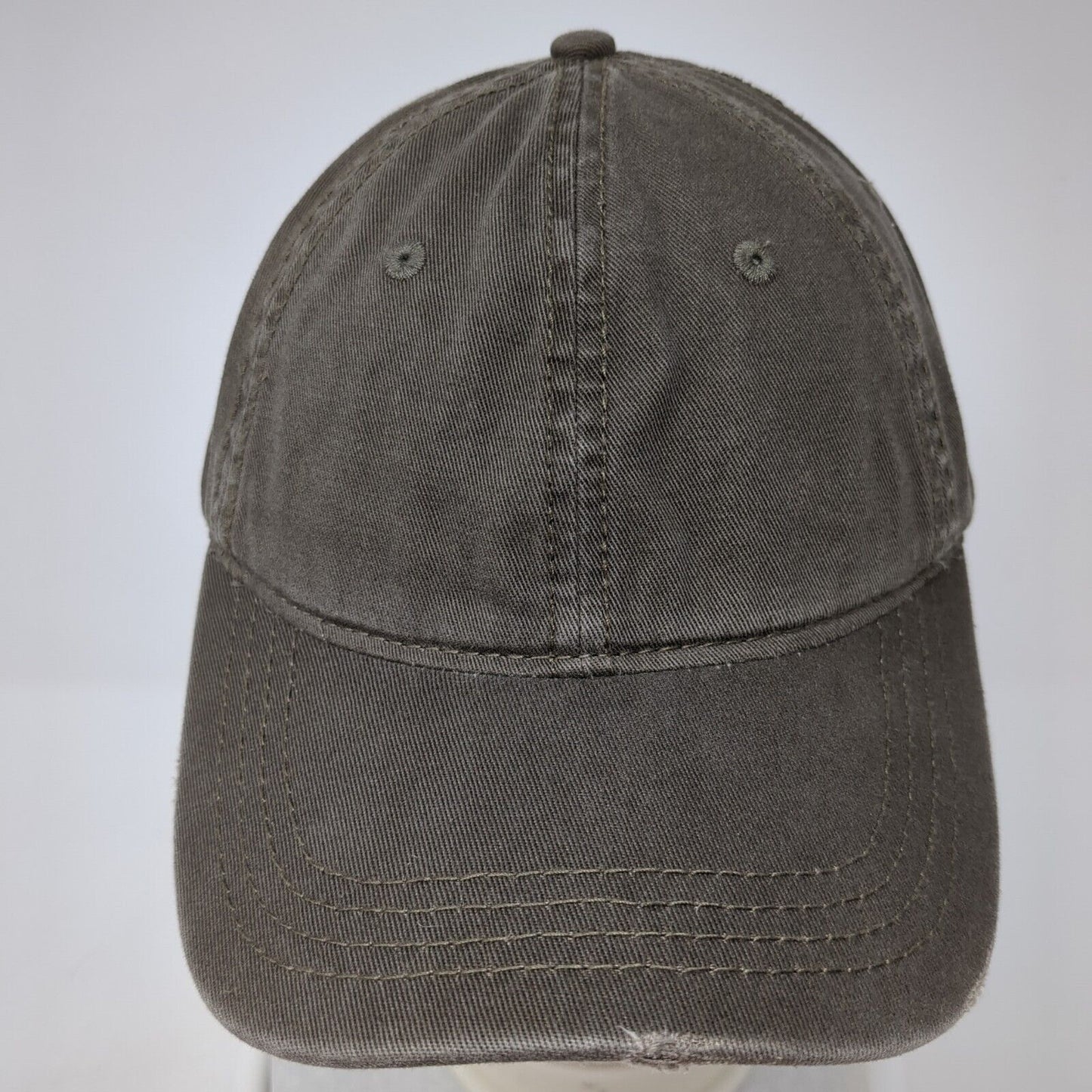 Unbranded Slideback Hat Brown One Size Adjustable Vented Holes 6 Panel Blank