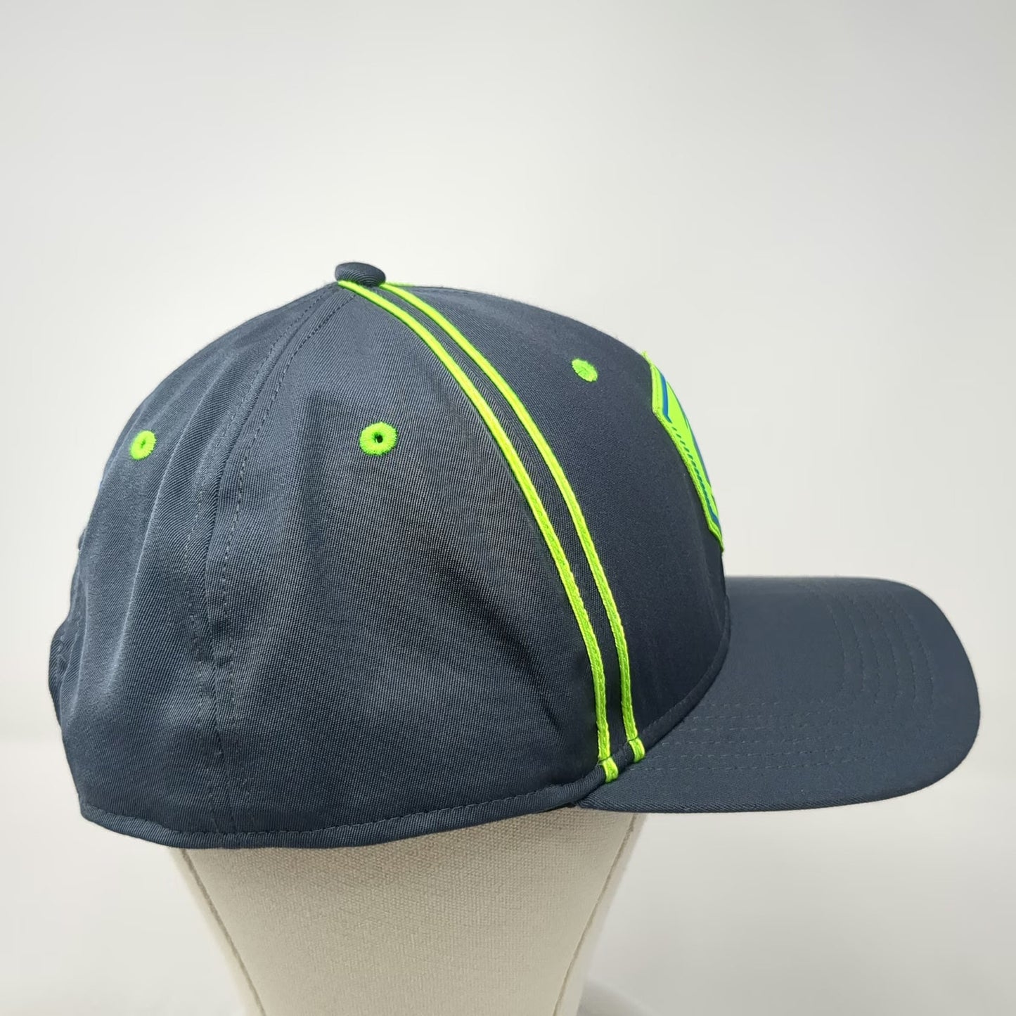Under Armour All America Snapback Hat Gray One Size Neon Shield Patch Piping