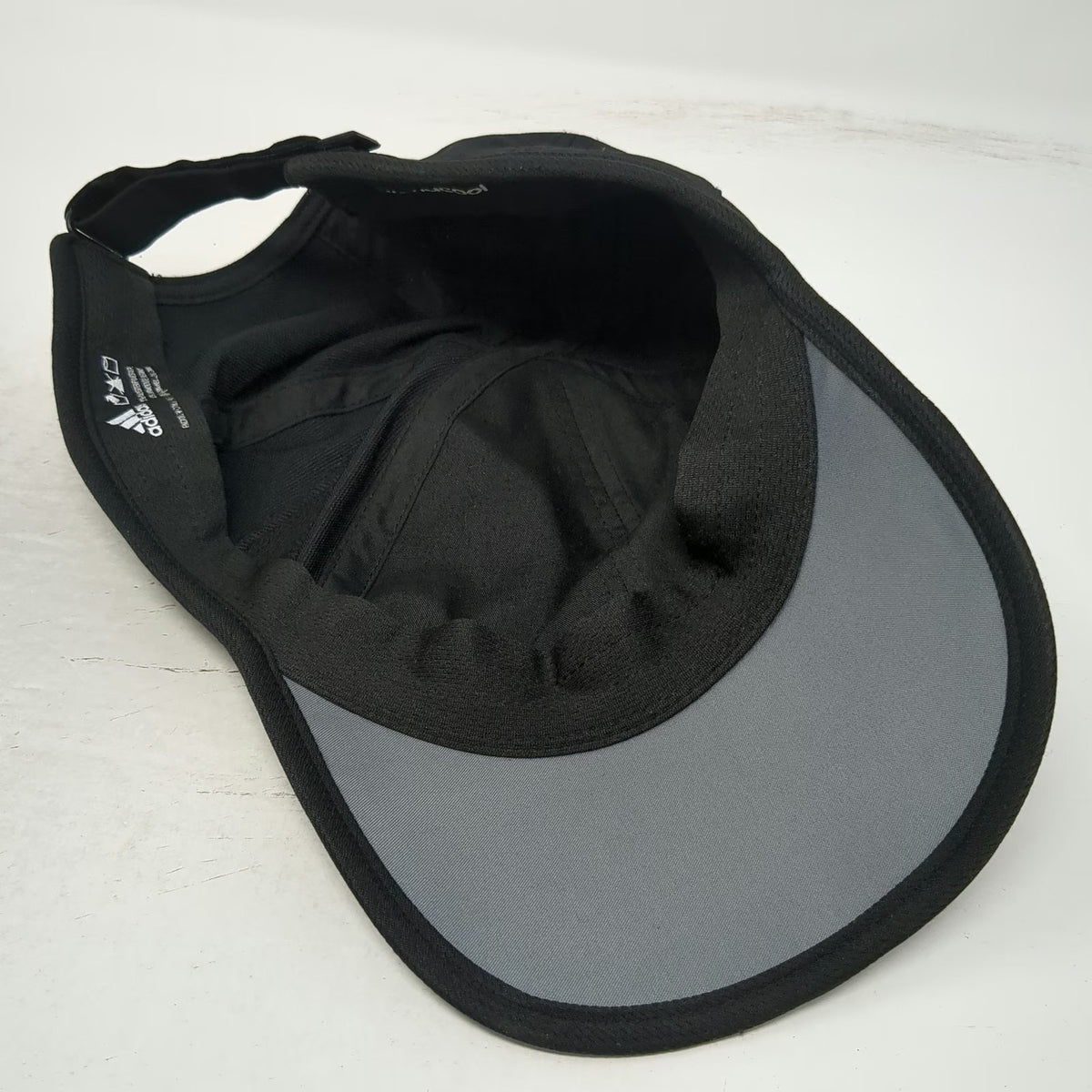 Adidas Baseball Cap Black One Size Climalite Performance Strapback Running Hat