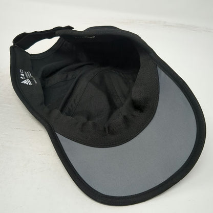 Adidas Baseball Cap Black One Size Climalite Performance Strapback Running Hat