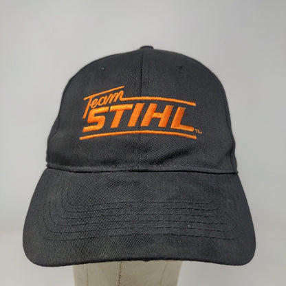 Team Stihl Men's Snapback Hat Black Orange Adjustable Embroidered Logo