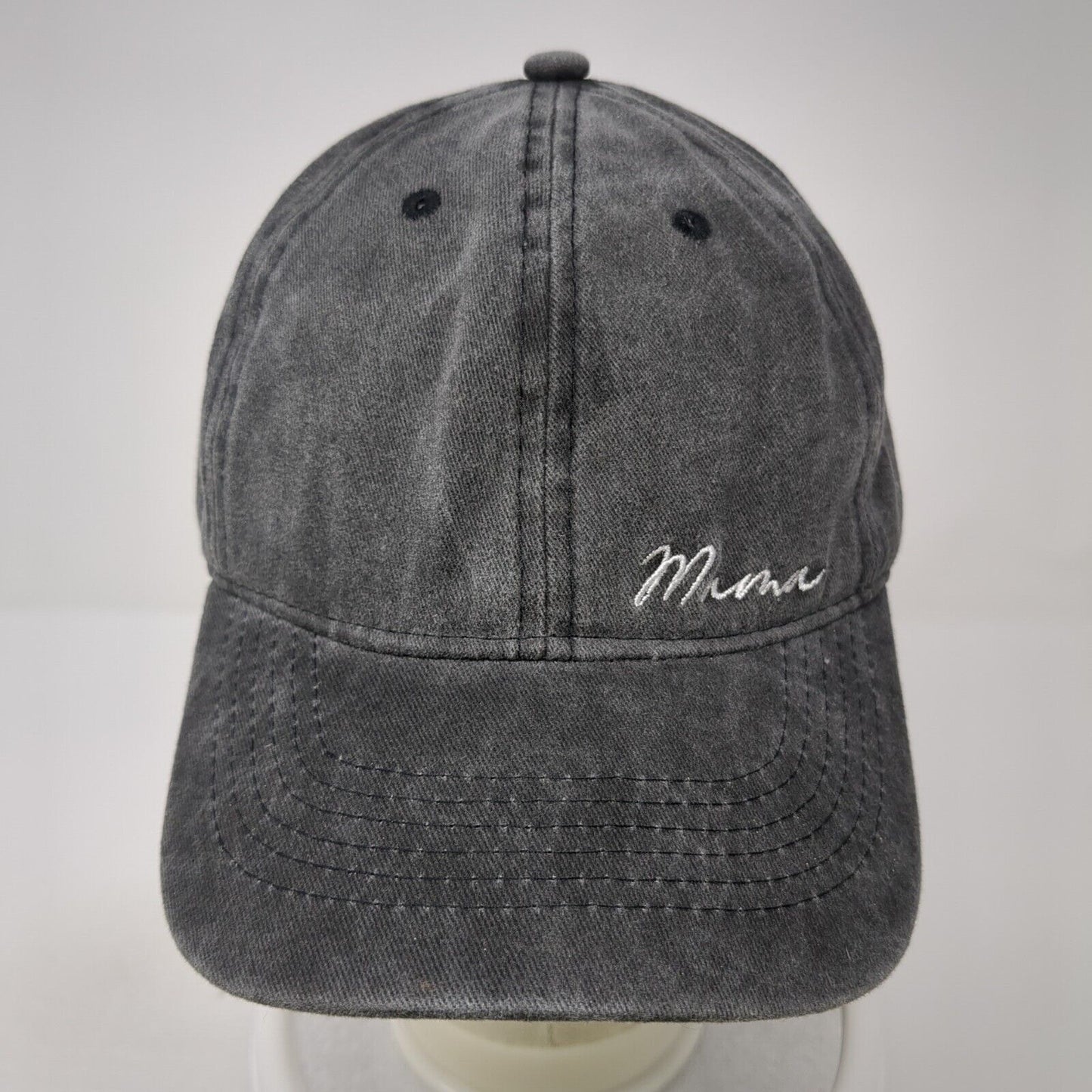 Mama Slideback Hat Gray One Size Adjustable Embroidered 6 Panel Lichfamy