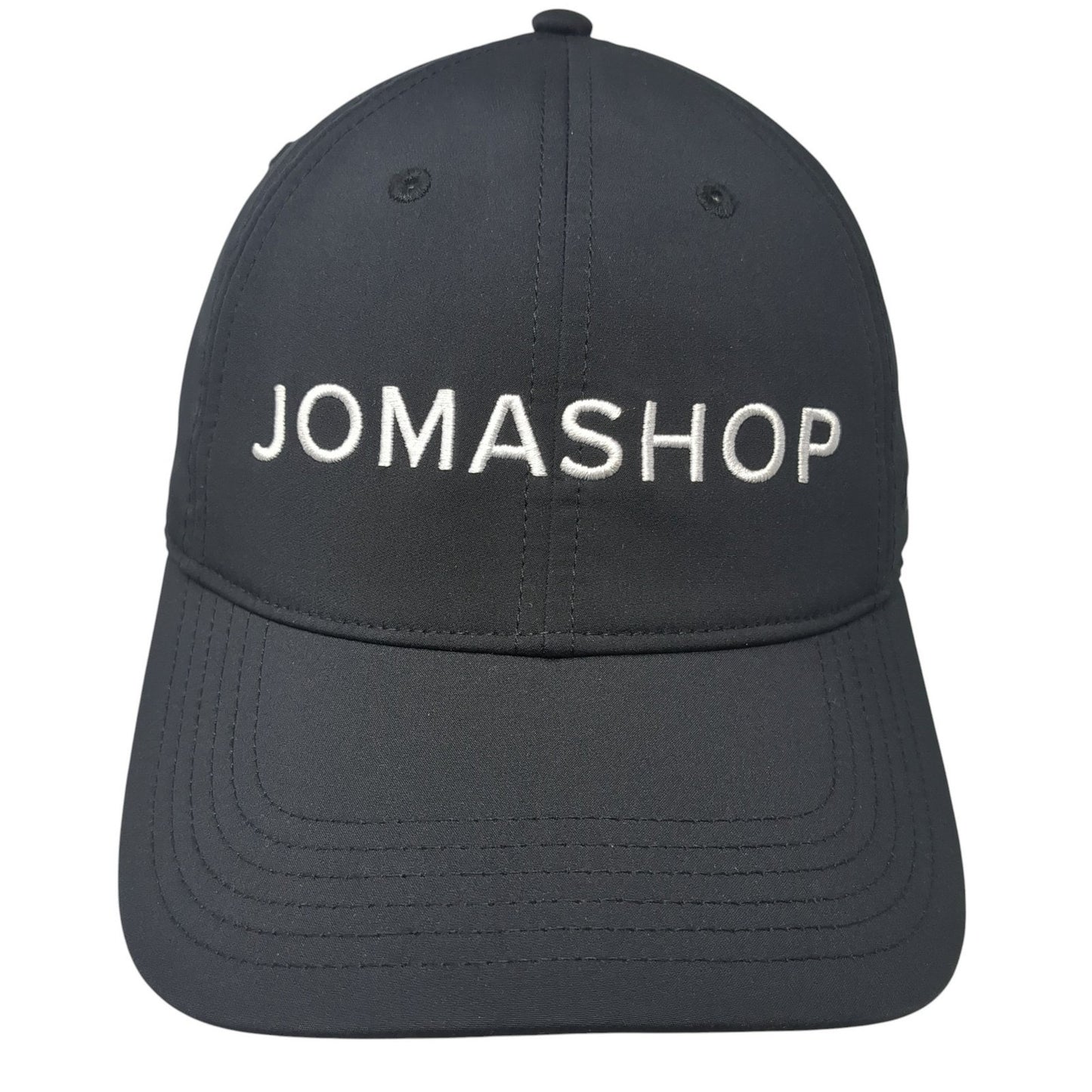 Jomashop Snapback Hat Black One Size Adjustable Embroidered 6 Panel