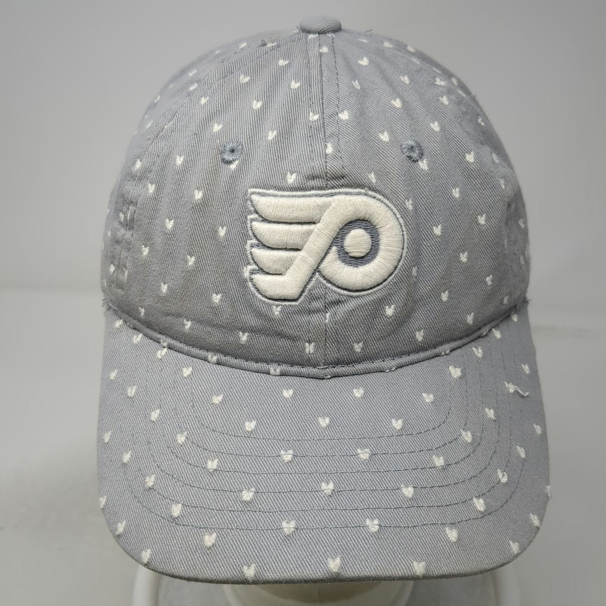 Philadelphia Flyers NHL Zephyr Gray One Size Cap All Over Dot Pattern Strapback