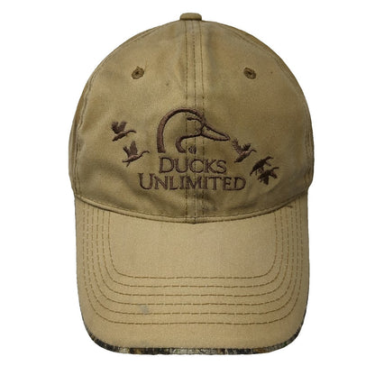 Outdoor Cap Ducks Unlimited Baseball Cap Brown One Size Strapback Logo Camo Hat