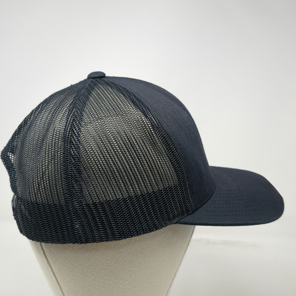 Pacific Headwear Trucker Hat Black One Size Mesh Back Snapback Adjustable hat