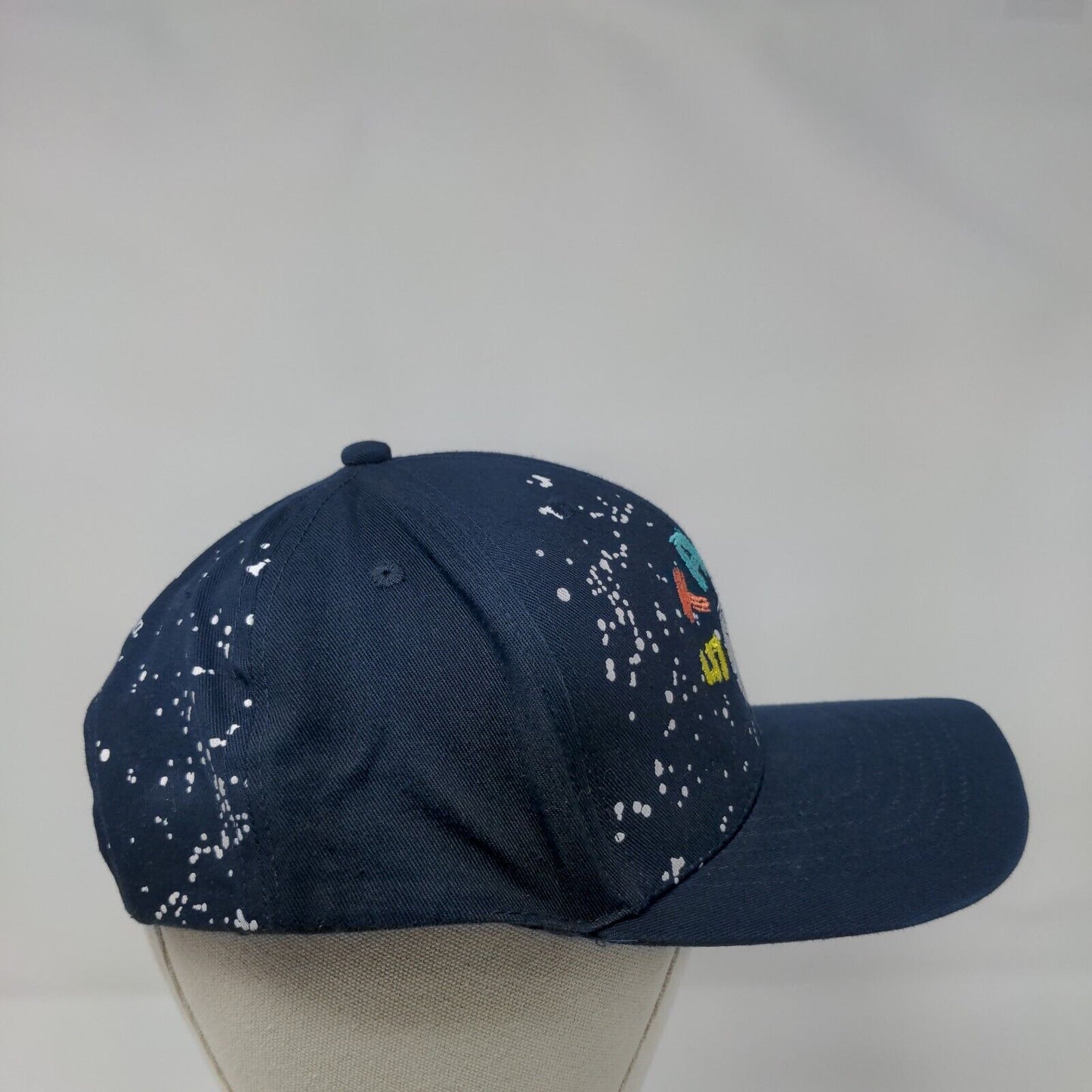 Staple Snapback Hat Blue One Size Adjustable Embroidered 6 Panel Cotton