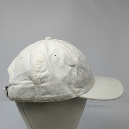 Nike Baseball Cap White OS Adjustable Slideback Cotton Made in USA Hat Vintage