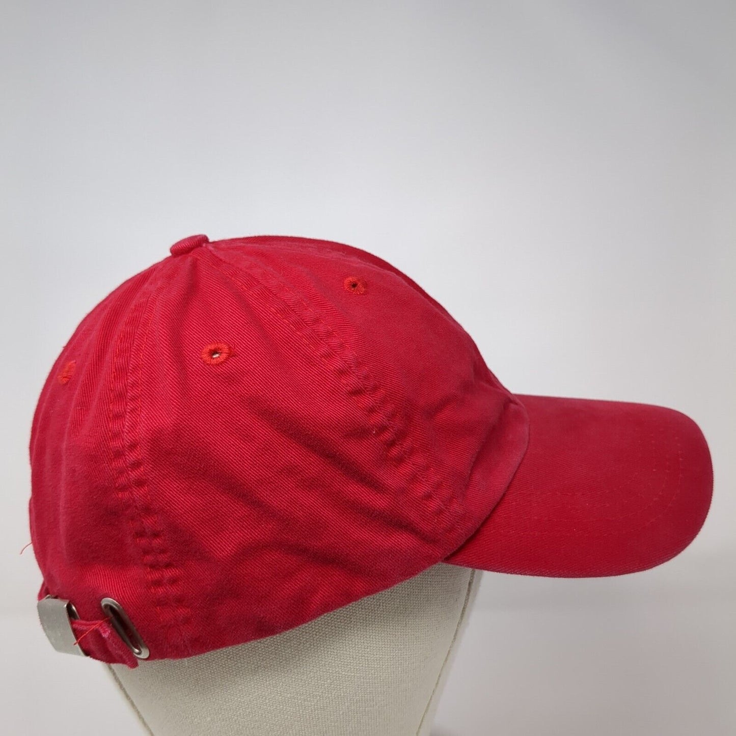 Accessories Slideback Hat Red One Size Adjustable Vented Holes 6 Panel Blank