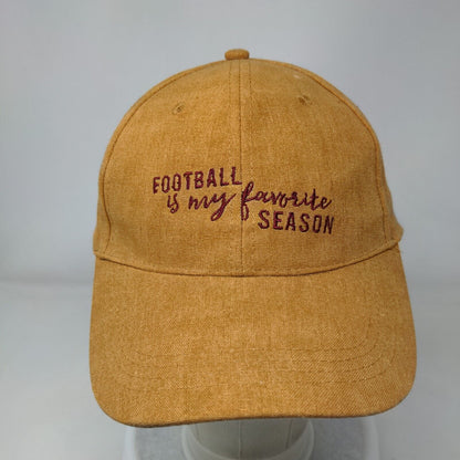 Football Is My Favorite Season Slideback Hat Brown One Size Embroidered