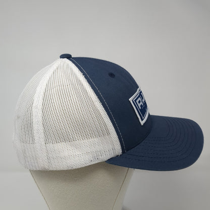 Rural Cloth Patch Snapback Mesh Back Trucker Hat Blue One Size Yupoong