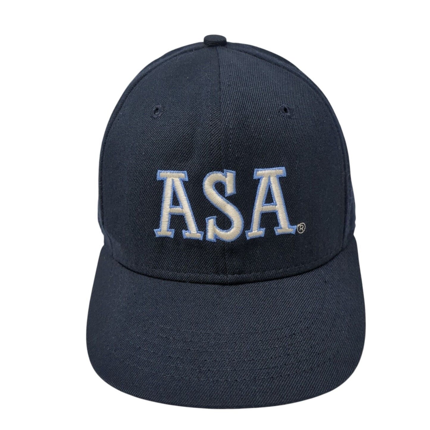 ASA 01 Fitted Hat Blue 6 7/8 Embroidered Solid 6 Panel Roxxi Outdoor