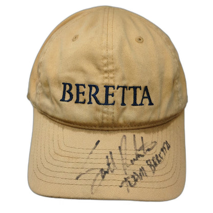 Beretta Baseball Cap Yellow One Size Autographed Logo Flexfit Stretch Hat