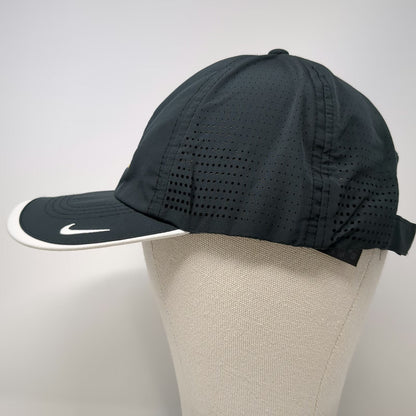 Nike Baseball Cap Black One Size BK Lacrosse Performance Mesh Strapback Hat