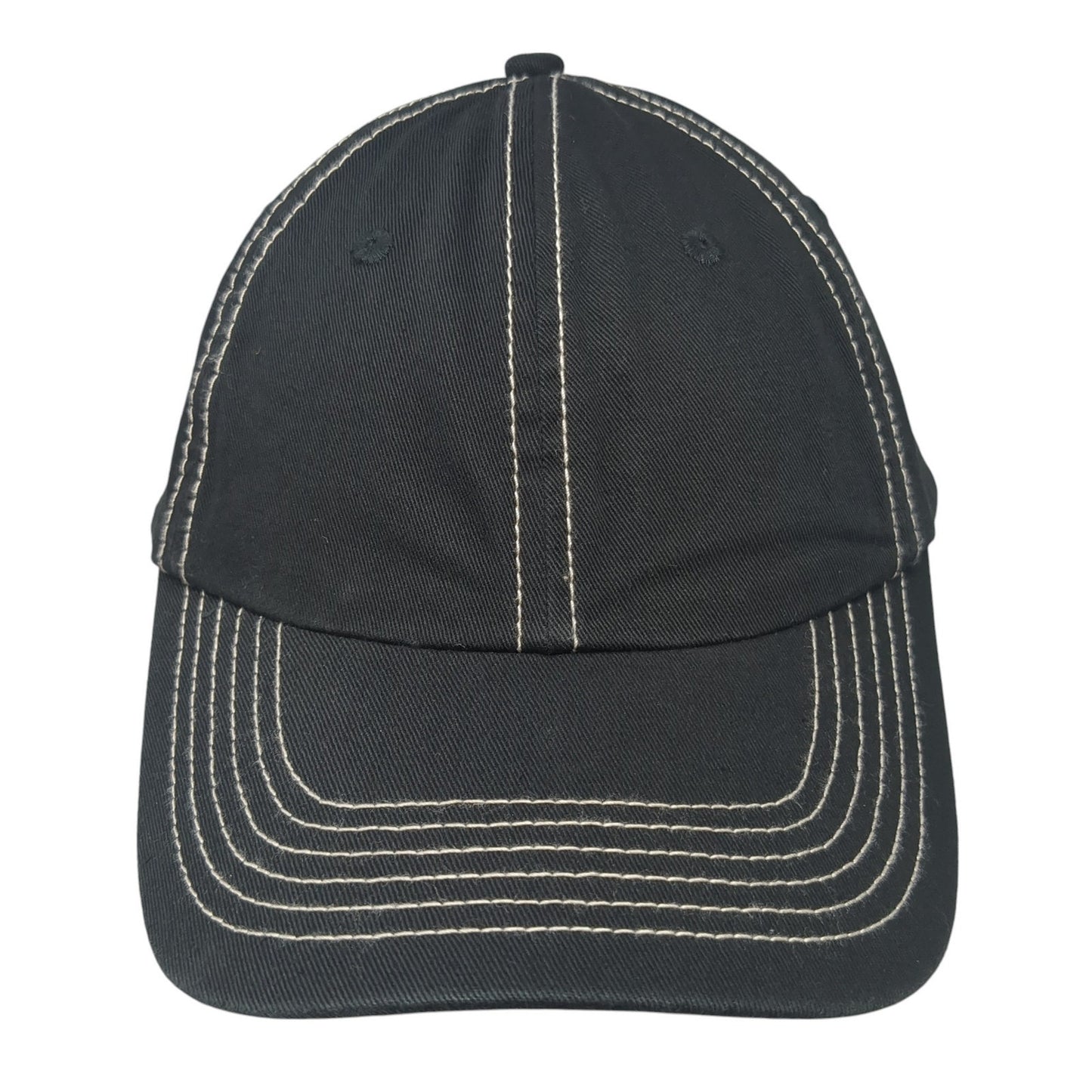 Unbranded Slideback Hat Black One Size Solid Blank Vent Holes Outdoor