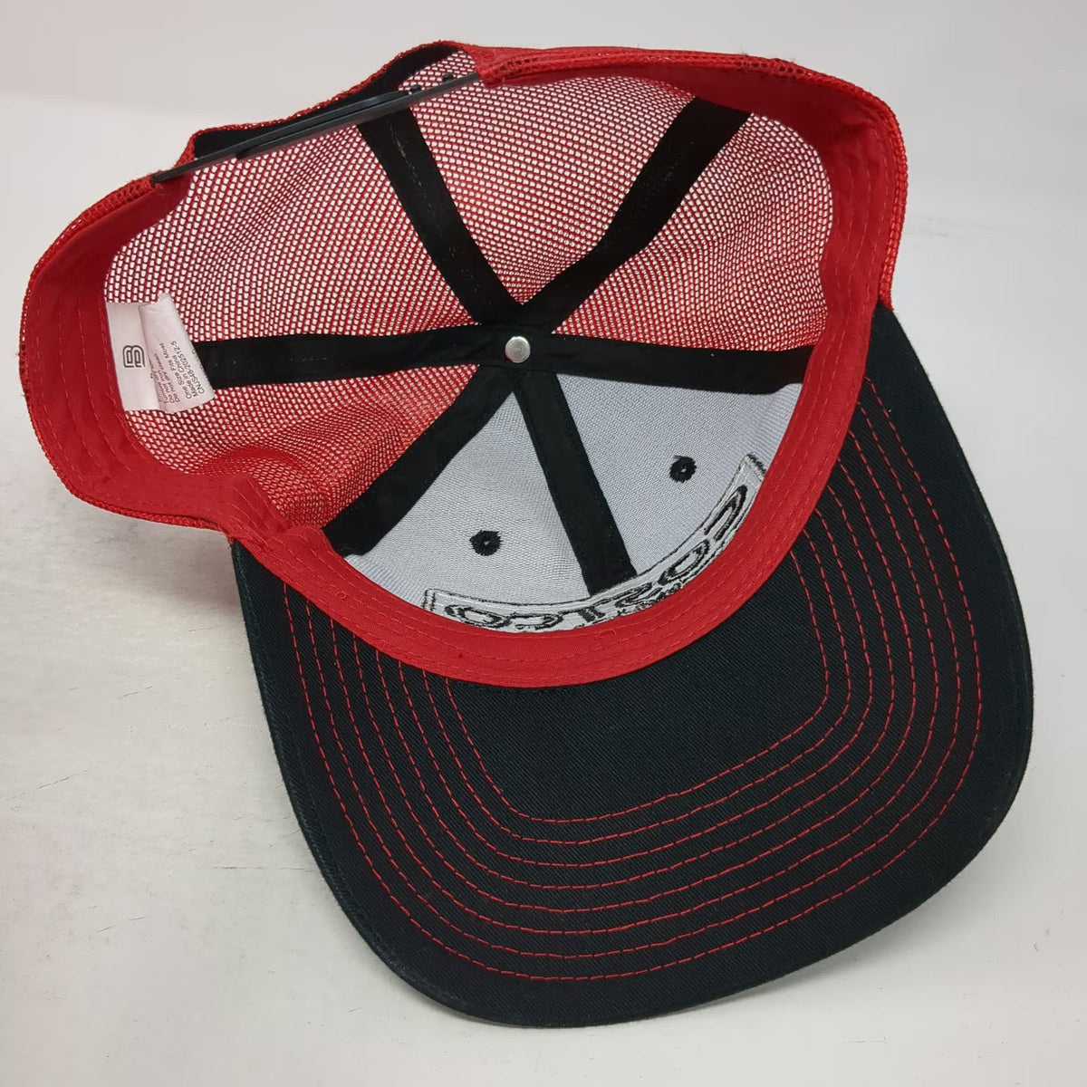 Bamko Costco Wholesale Trucker Hat Black Red One Size Mesh Snapback Stitch