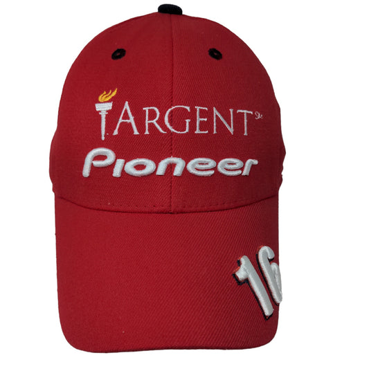 Targent Pioneer Men's Fitted Hat Red OSFA Embroidered #16 Rahal Letterman Racing