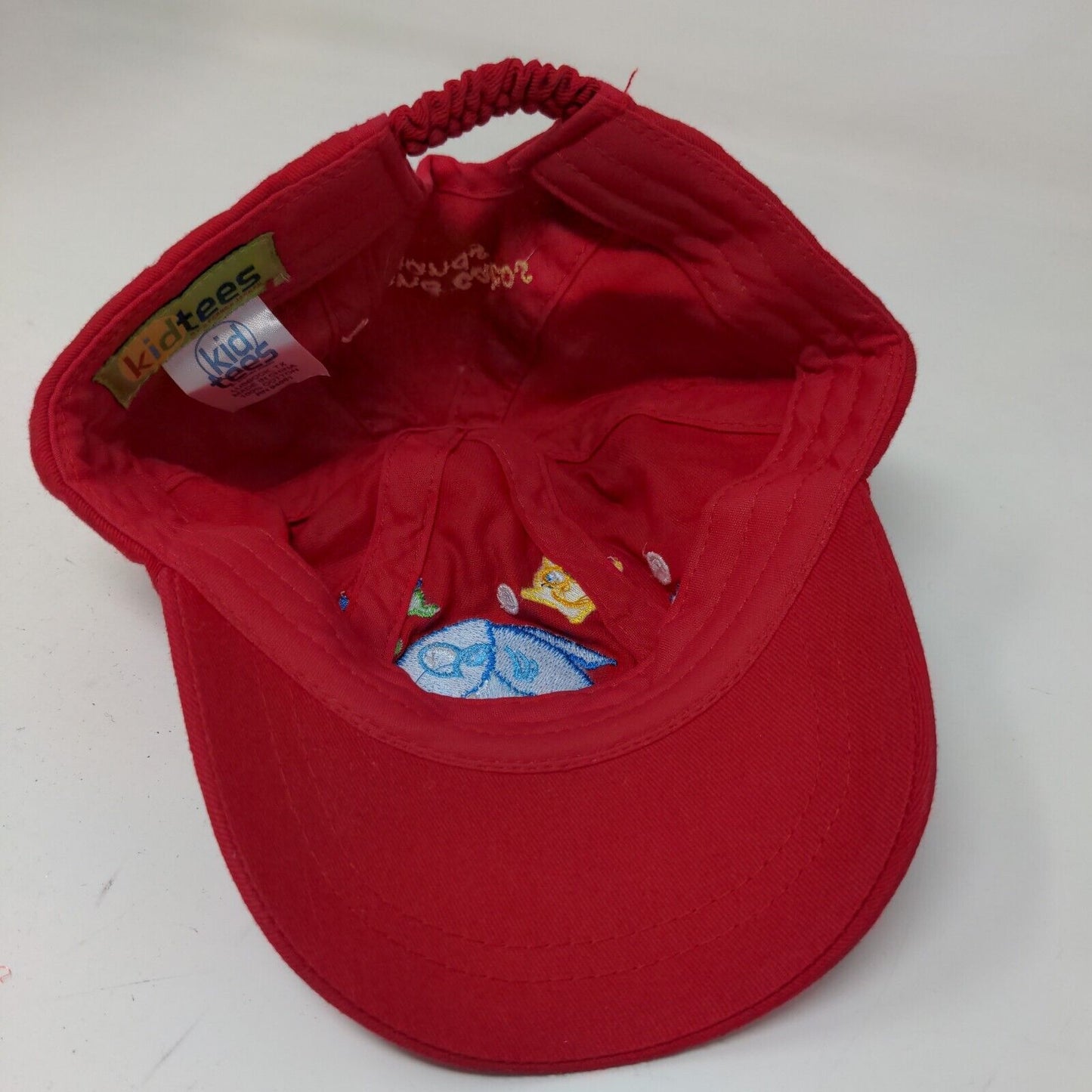 Kid Tees Baby Hat Red Stretchy Embroidered Sea Ocean Creatures Dolphin