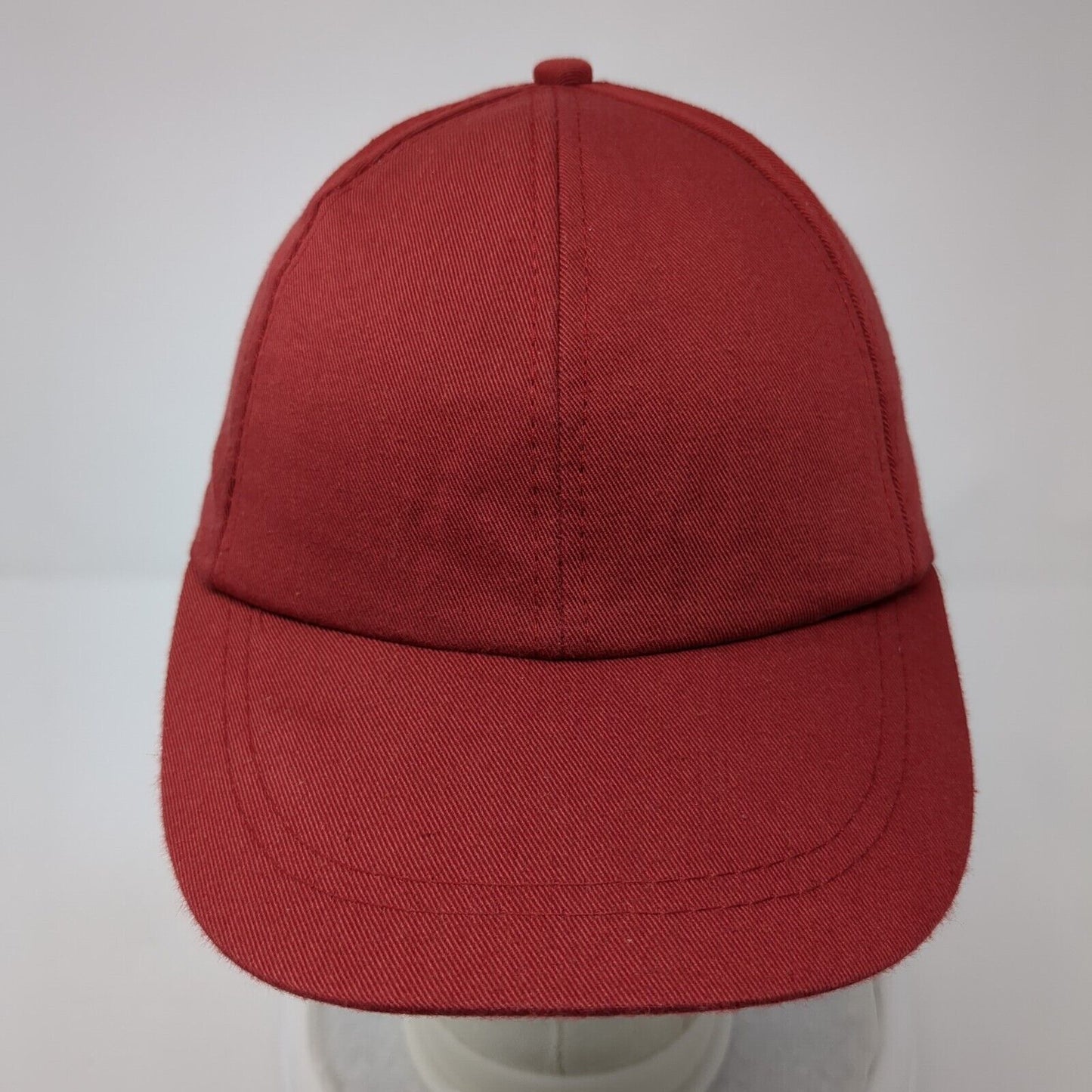 Unbranded Strapback Hat Red One Size Adjustable Lightweight 6 Panel Blank
