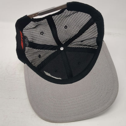 OTTO Trucker Hat Black One Size High Voltage Hemp Mesh Snapback Lightning Bolt