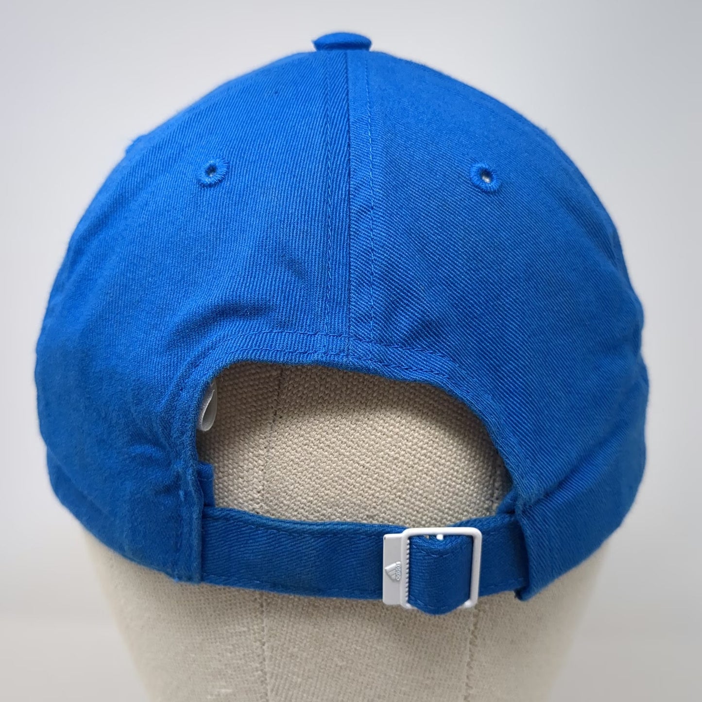 Adidas Baseball Cap Blue One Size Embroidered Logo White Piping Slideback Hat