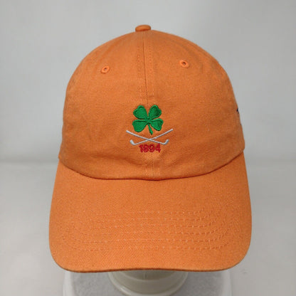 Sean Reilly TBI Fund Slideback Hat Orange OSFA Golf Clover Logo Embroidered