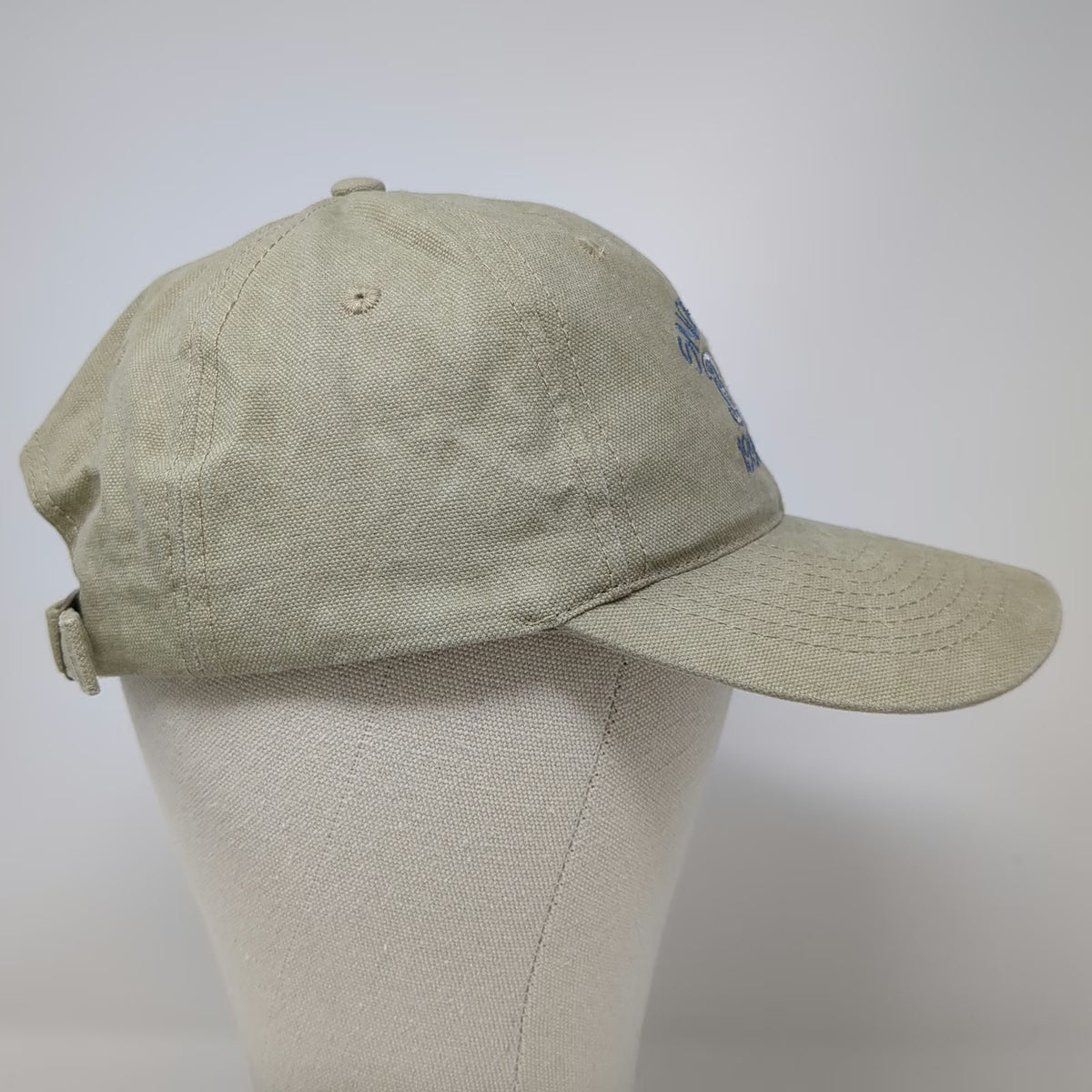 HeadShot Baseball Cap Beige Blue One Size Snow Bowl 1999 Team Slideback Logo Hat