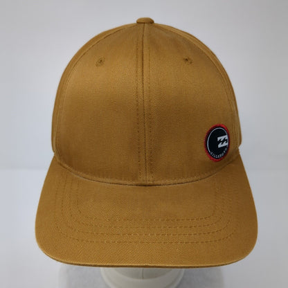 Billabong Snapback Hat Brown OSFA Adjustable Embroidered Vented Holes 6 Panel