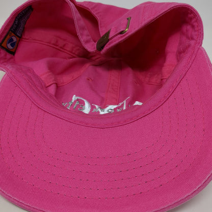 Newhattan Baseball Cap Pink One Size NYC Embroidery Slideback 100% Cotton Hat