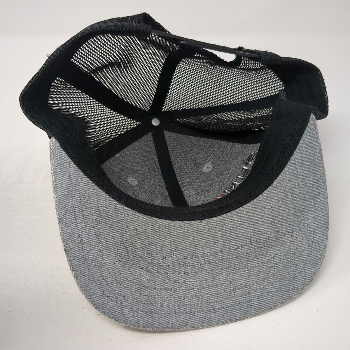 Trucker Hat Gray OSFM Mesh Back Summit Riders Red Plus Embroidered Adjustable