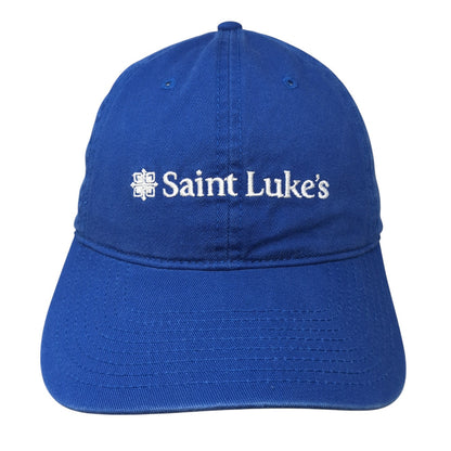 Saint Luke's Slideback Hat Blue One Size Adjustable Embroidered Outdoor