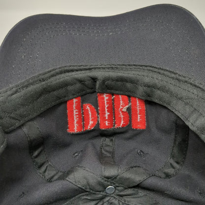 PIBI Red Puff Embroidery Black Baseball Cap Hat One Size Adjustable Strapback