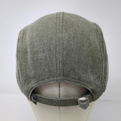 On The Moment 5 Panel Green Hat One Size Adjustable Slideback Cotton Campfire