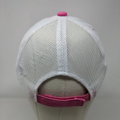 OES Women's Strapback Hat Pink OS Adjustable Ladies Fit Mesh Back Outdoor Cap
