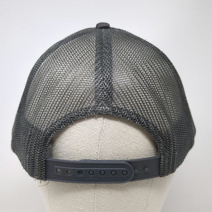 OTTO Trucker Hat Gray OSFM The Yoga Garage Logo Foam Mesh Snapback Rope Detail