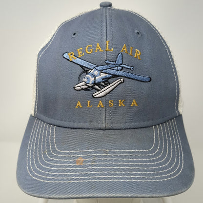 Ouray Regal Air Alaska Seaplane Trucker Hat Blue One Size Snapback Mesh Design