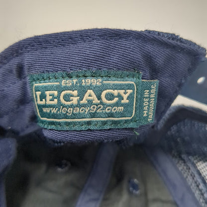 Legacy Trucker Hat Blue One Size Boston Anchor Patch Mesh Snapback Baseball Cap