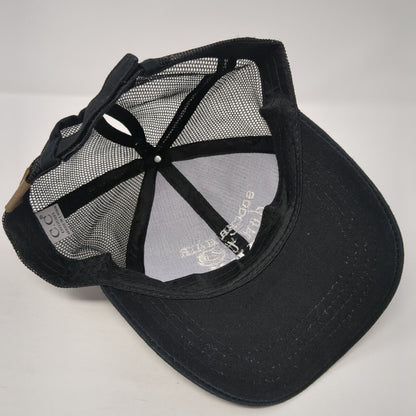 Soccer Hair Don't Care Strapback Trucker Hat Black One Size Ponytail