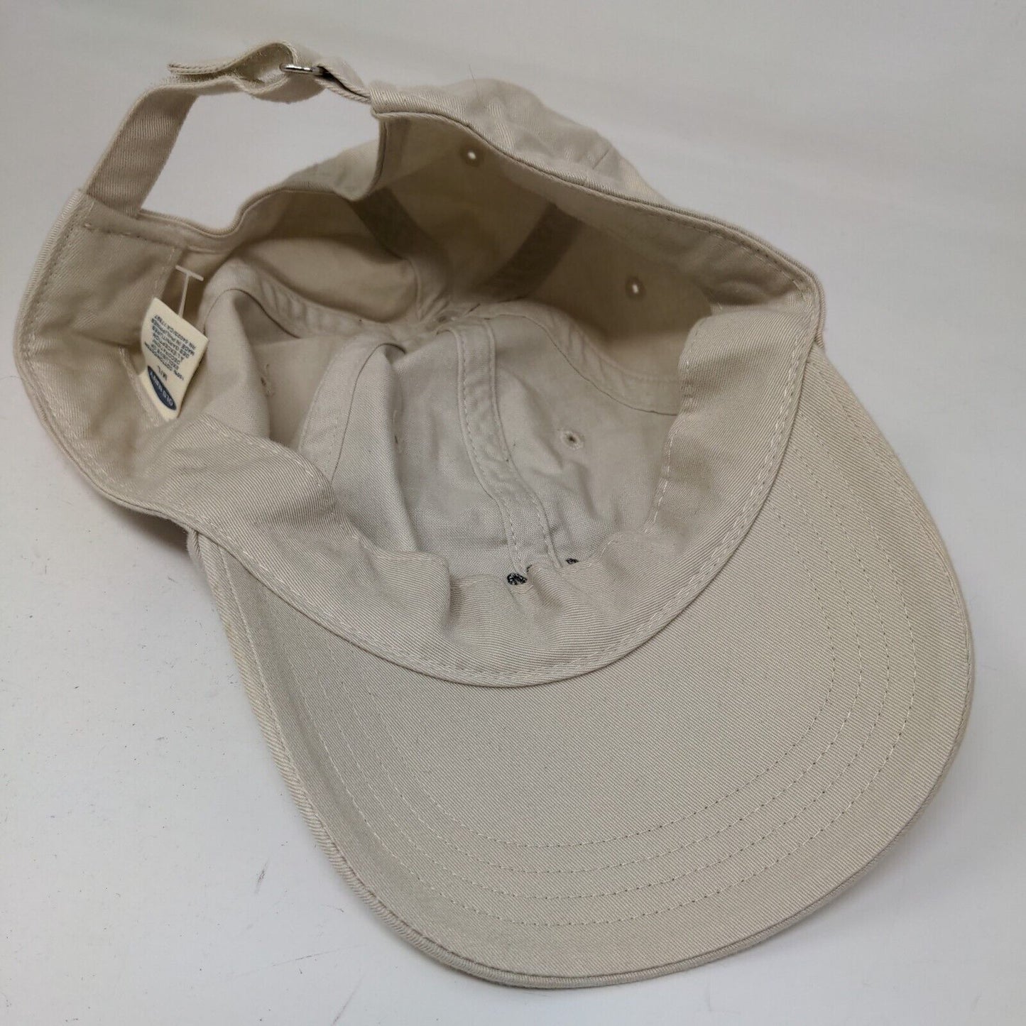 Old Navy Men's Strapback Hat Tan Size M/L Embroidered Logo Cotton