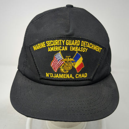 Northstar Snapback Hat Black One Size USMC Marine Security Guard Detachment Chad
